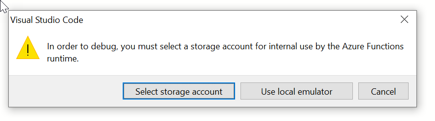 Azure Durable Functions for PowerShell: Human interaction: the menu that shows you can select a storage account