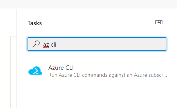 Deploy Bicep with Azure DevOps pipelines: the assistent showing the azure cli task