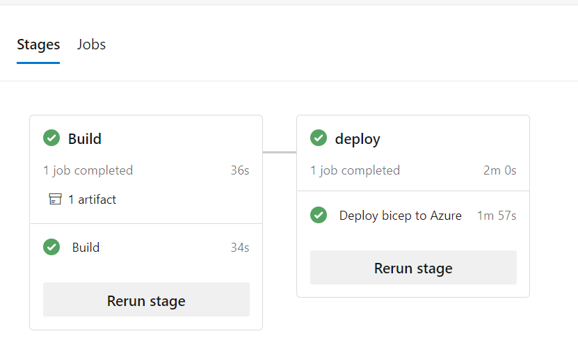 Deploy Bicep with Azure DevOps pipelines: stages of the pipeline